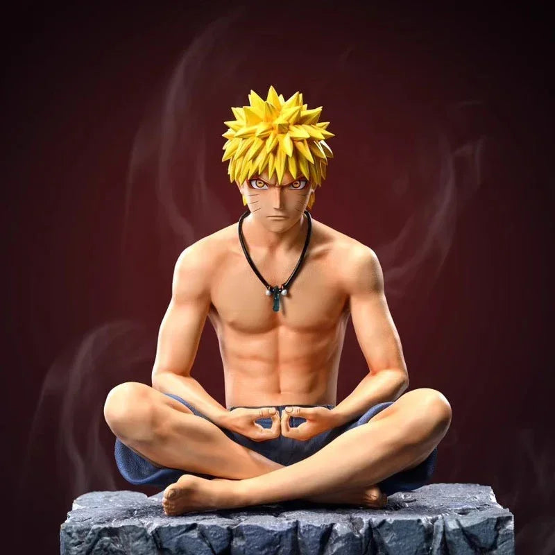 15cm Naruto Shippuden Figurine Uzumaki Naruto Meditating Jiraiya Action Figures PVC Anime Model Collection Perimeter Toys Gifts