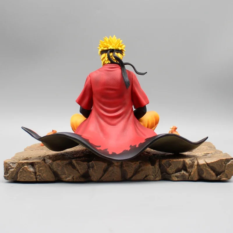 14CM Anime Naruto Action Figures Uzumaki Naruto Sennin Moodo Sit In Meditation Pvc Figurine Collection Model Statue Toy Gift