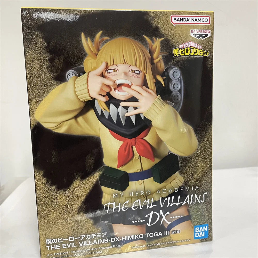 Bandai Original Anime Action Figure MY HERO ACADEMIA THE EVIL VILLAINS-DX-HIMIKO TOGA Ⅲ PVC TOMURA SHIGARAKI Model Toys 10-18CM