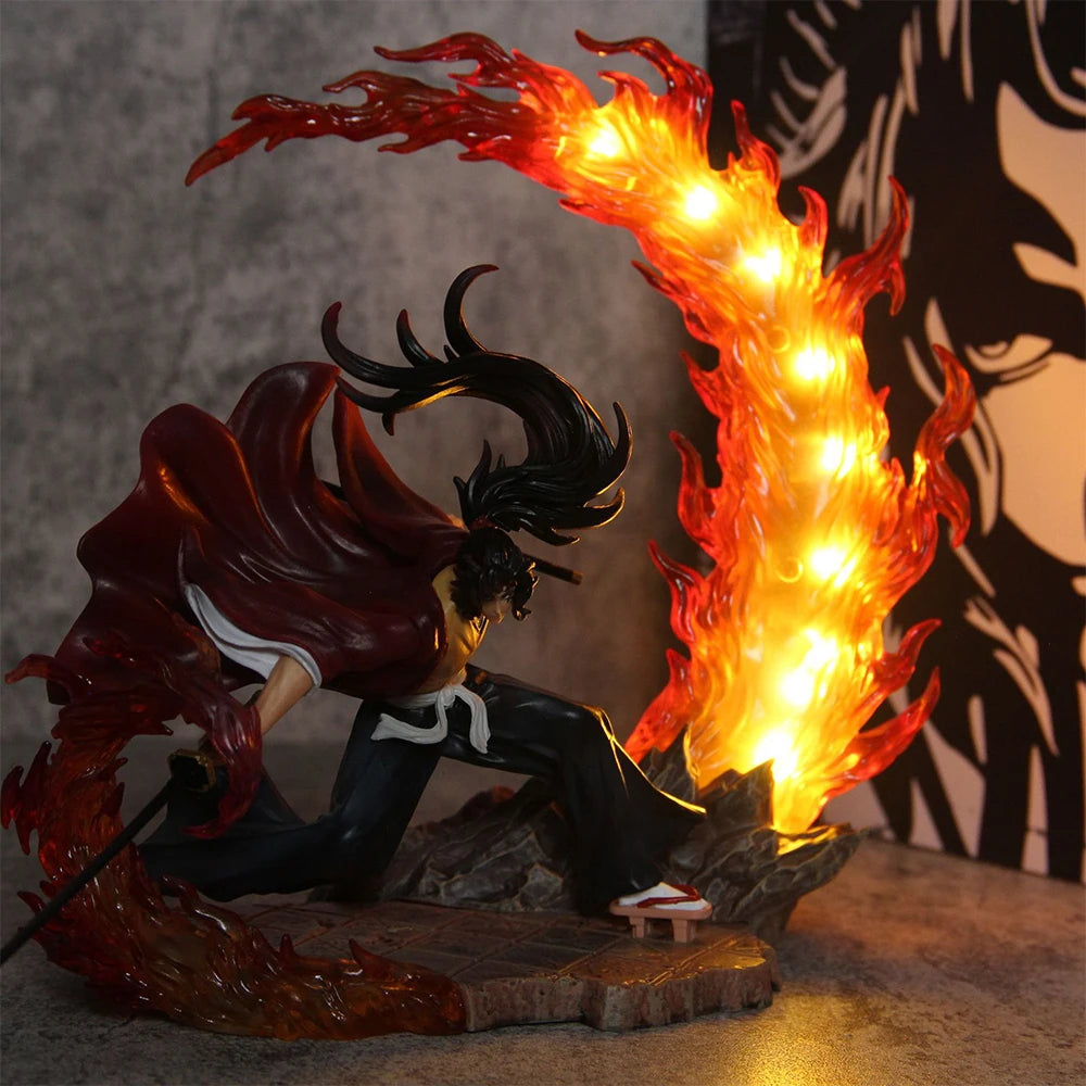 Demon Slayer Anime Figures Tsugikuni Yoriichi Action Figure With Light 23cm Pvc Statue Figurine Model Doll Toys Christmas Gifts