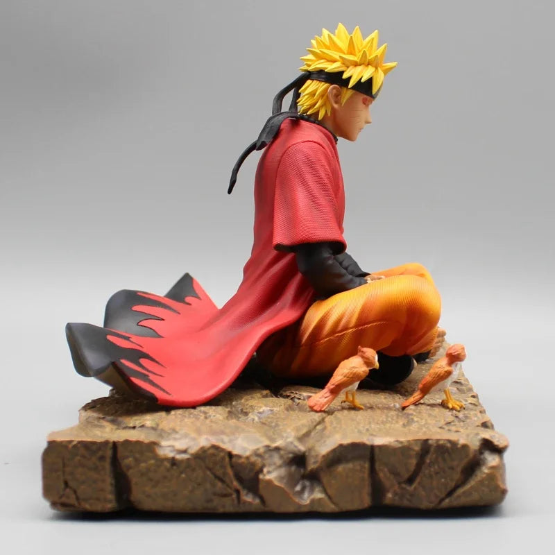 14CM Anime Naruto Action Figures Uzumaki Naruto Sennin Moodo Sit In Meditation Pvc Figurine Collection Model Statue Toy Gift