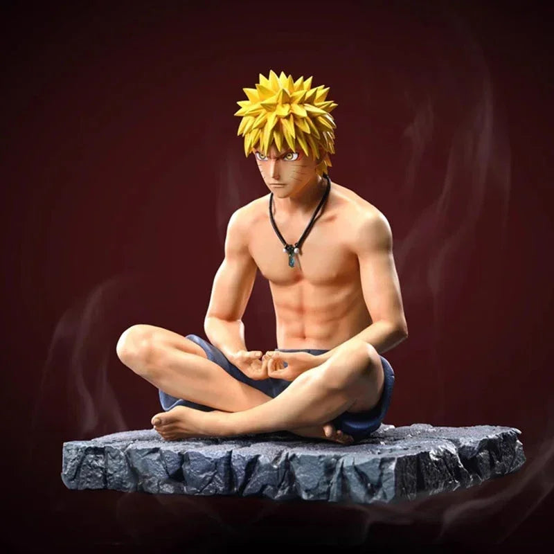 15cm Naruto Shippuden Figurine Uzumaki Naruto Meditating Jiraiya Action Figures PVC Anime Model Collection Perimeter Toys Gifts