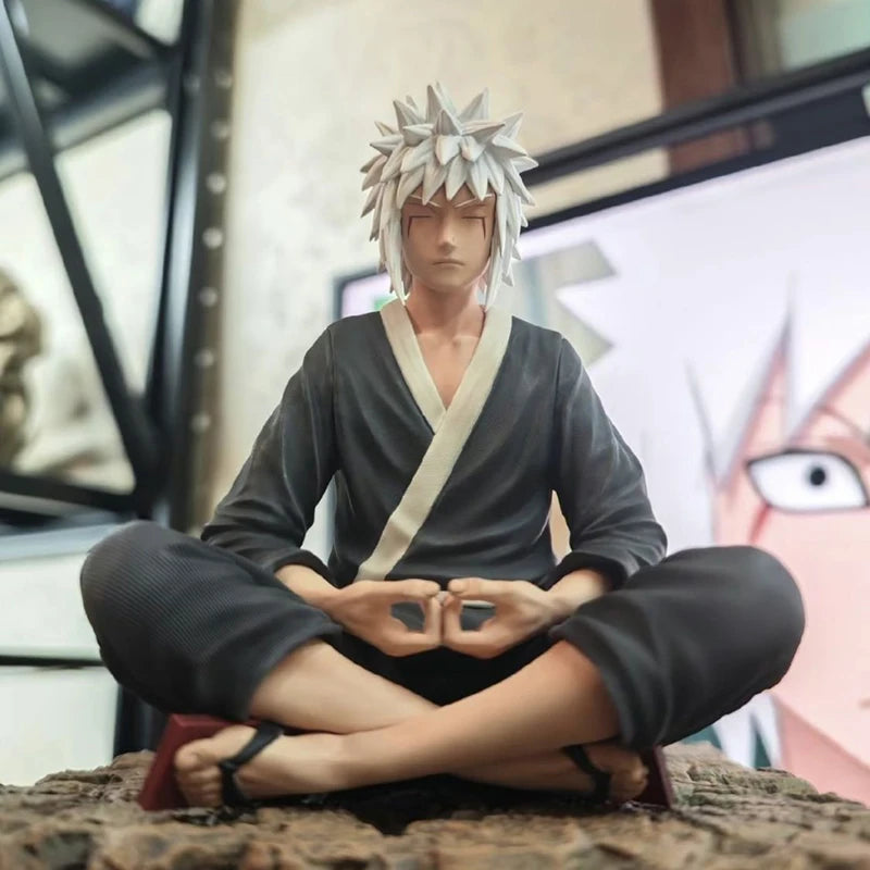 15cm Naruto Shippuden Figurine Uzumaki Naruto Meditating Jiraiya Action Figures PVC Anime Model Collection Perimeter Toys Gifts