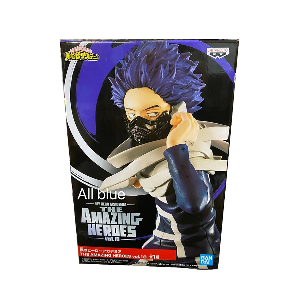 Original Genuine Bandai Banpresto My Hero Academia Amazing 18cm Shinso Hitoshi Vol.18 Anime Action Model For Kid Gifts