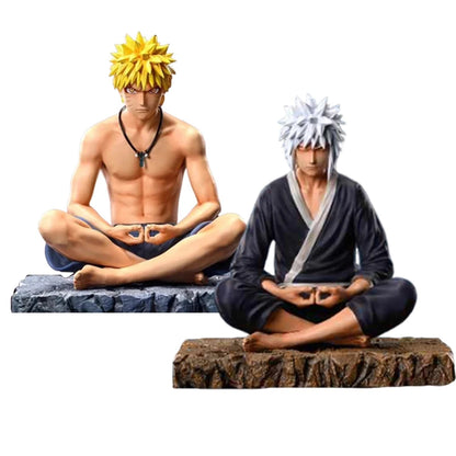15cm Naruto Shippuden Figurine Uzumaki Naruto Meditating Jiraiya Action Figures PVC Anime Model Collection Perimeter Toys Gifts