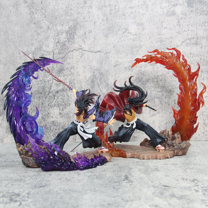 Demon Slayer Anime Figures Tsugikuni Yoriichi Action Figure With Light 23cm Pvc Statue Figurine Model Doll Toys Christmas Gifts