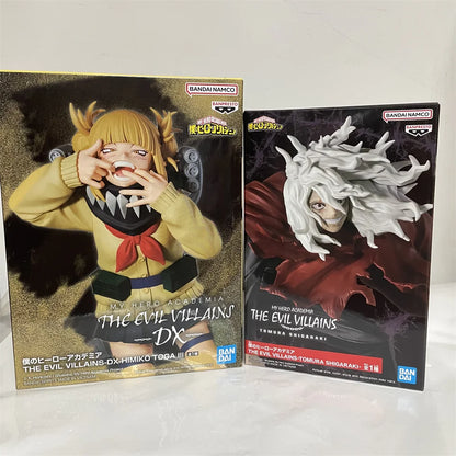 Bandai Original Anime Action Figure MY HERO ACADEMIA THE EVIL VILLAINS-DX-HIMIKO TOGA Ⅲ  PVC TOMURA SHIGARAKI Model Toys 10-18CM