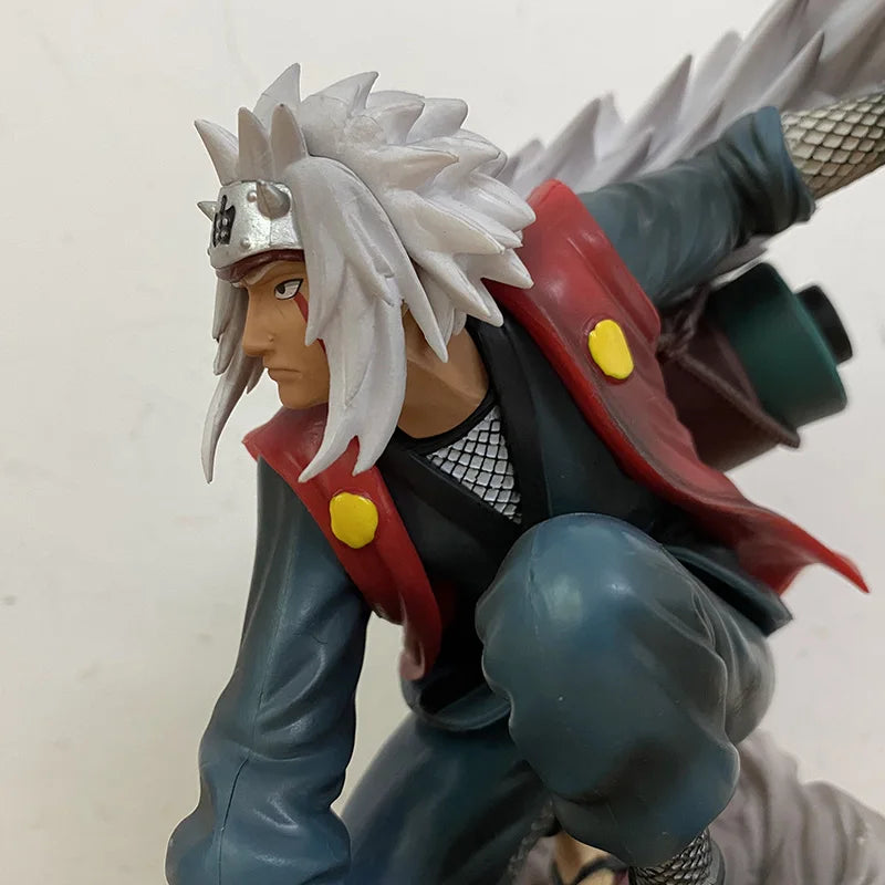 Naruto Anime Jiraiya Shippuden Figure PVC Ninja Hama Sennin Gk Statue With Frog Toy Collection Model Doll Gift Room Decoration