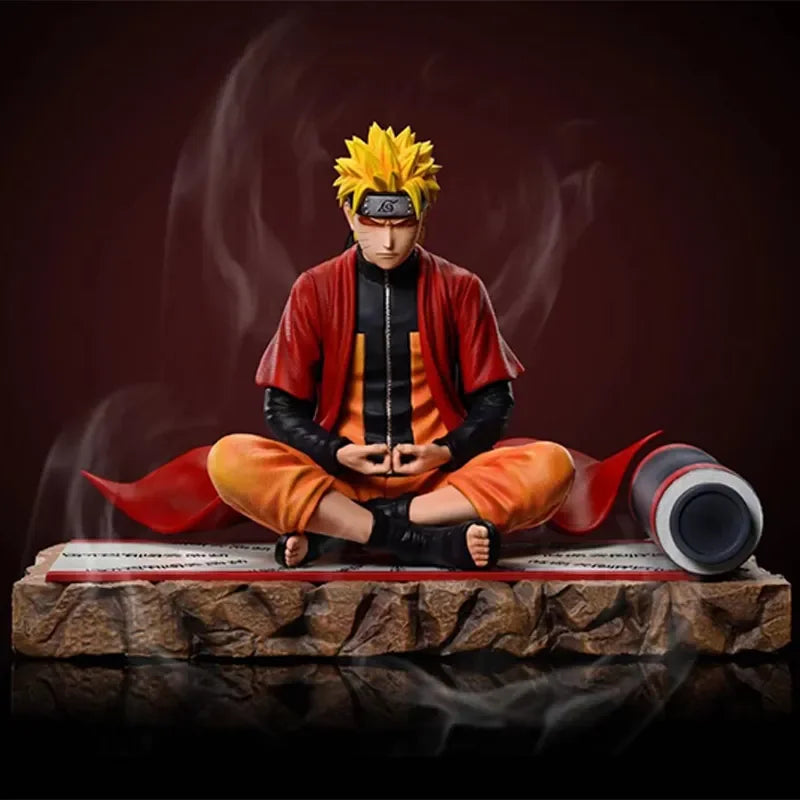 14CM Anime Naruto Action Figures Uzumaki Naruto Sennin Moodo Sit In Meditation Pvc Figurine Collection Model Statue Toy Gift