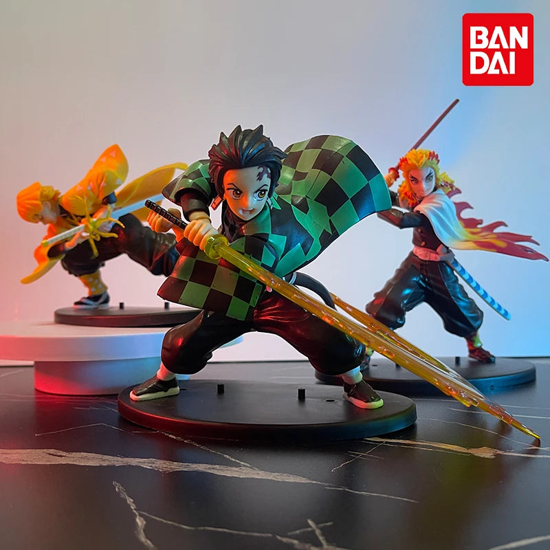 NEW Demon Slayer Anime Figure Tanjirou Agatsuma Zenitsu Kyoujurou Anime Model Action Figure PVC collection Toy for Kids Gift