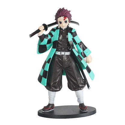 Demon Slayer Anime Figure Kimetsu no Yaiba Action Figure Nezuko/Tanjirou/Zenitsu/Inosuke/Shinobu/Miritsu Figurine Doll Toys Gift