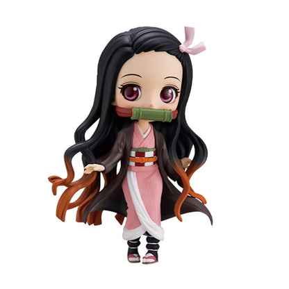 Anime Demon Slayer Figure Nezuko Tanjirou Zenitsu Inosuke Kyoujurou Giyuu Kawaii Qposket Figural  Model Toy Collect Gift