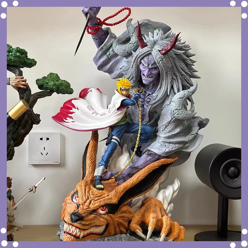 Naruto Namikaze Minato anime Action Figure Naruto Statue Yondaime Hokage Anime Pvc Collectible Model Doll Toys Gift 28cm
