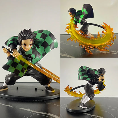 NEW Demon Slayer Anime Figure Tanjirou Agatsuma Zenitsu Kyoujurou Anime Model Action Figure PVC collection Toy for Kids Gift