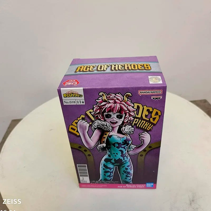Bandai Original My Hero Academia Anime Figure AOH Ashido Mina PINKY Action Figure Toys for Kids Gift Collectible Model Ornaments