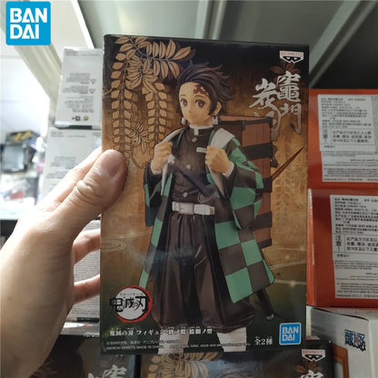 Original BANPRESTO Demon Slayer Kamado Tanjirou Anime Figure 15CM Bandai Kimetsu no Yaiba PVC Action Figures Model Toys Gifts