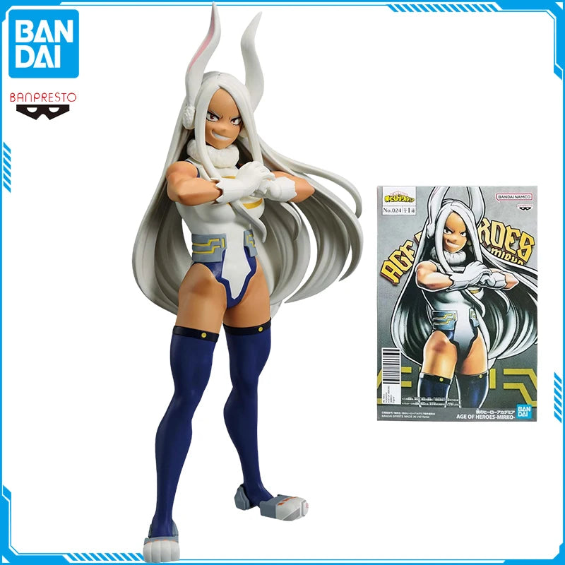 Genuine BANDAI BANPRESTO Anime My Hero Academia Miruko Action Figure Bunny Heros Mirko Collection Model Toy Kids Birthday Gifts